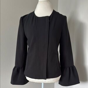 Banana Republic Black Tailored Blazer with Flared Sleeves